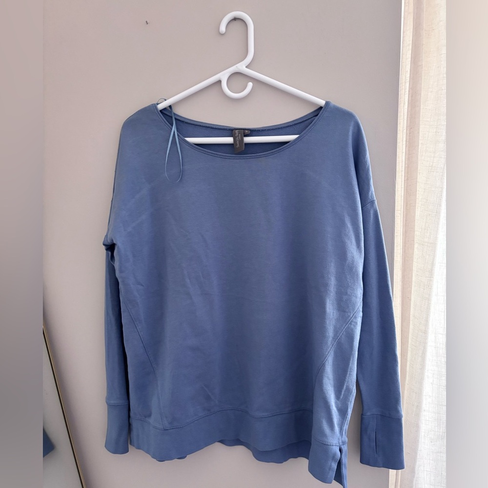 Sweaty Betty Slate Blue Crewneck Pullover Sweatshirt